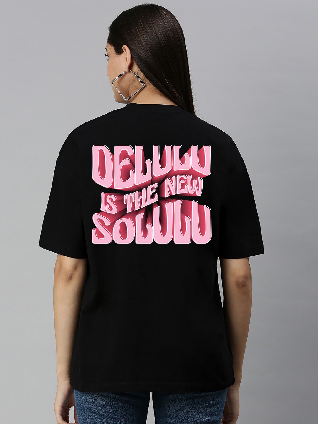 

Harvard Typography Printed Drop-Shoulder Sleeves Cotton Oversized T-shirt, Black