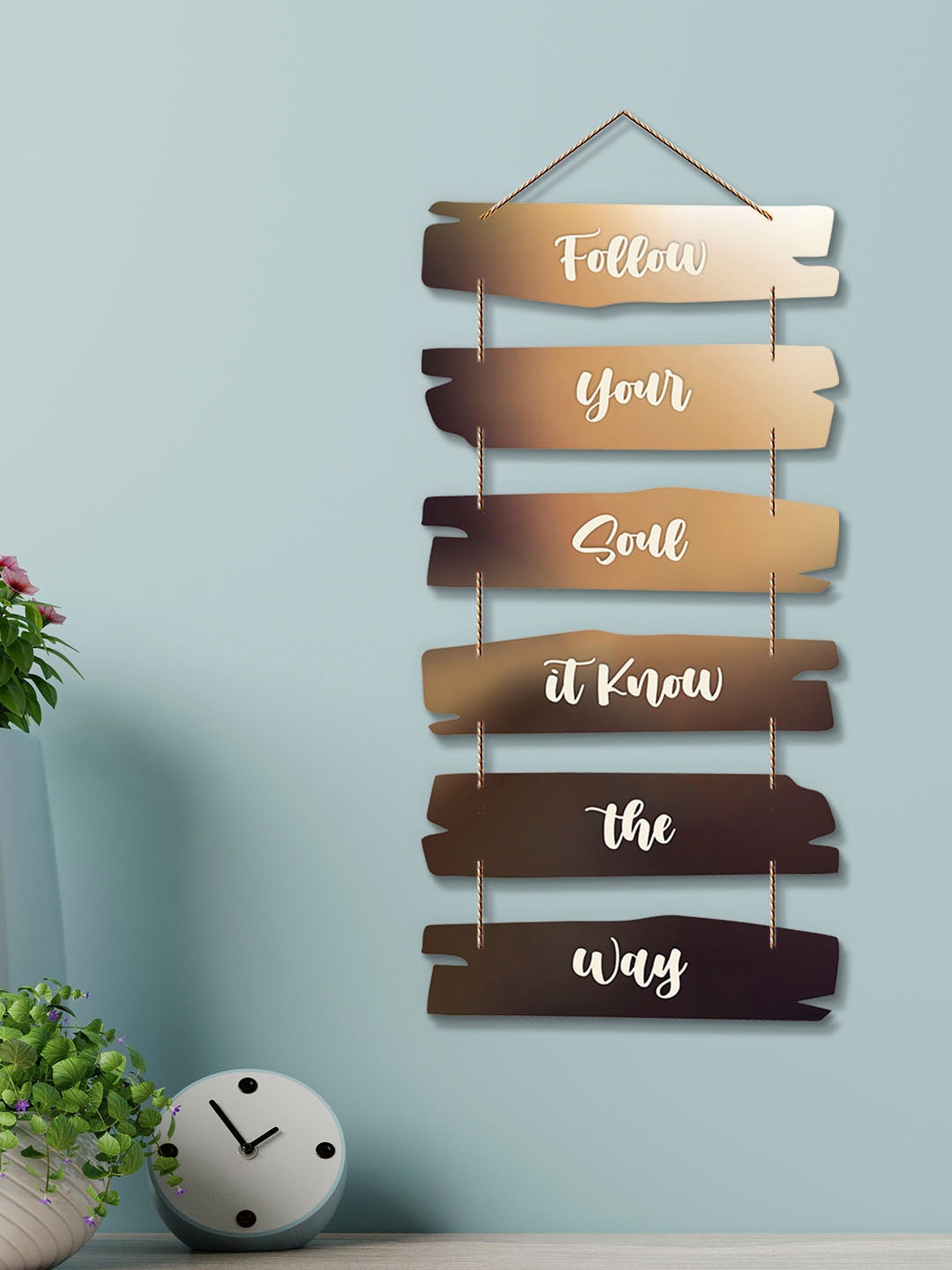 

ArtVibes Brown & White Positive Quote Wall Hanging