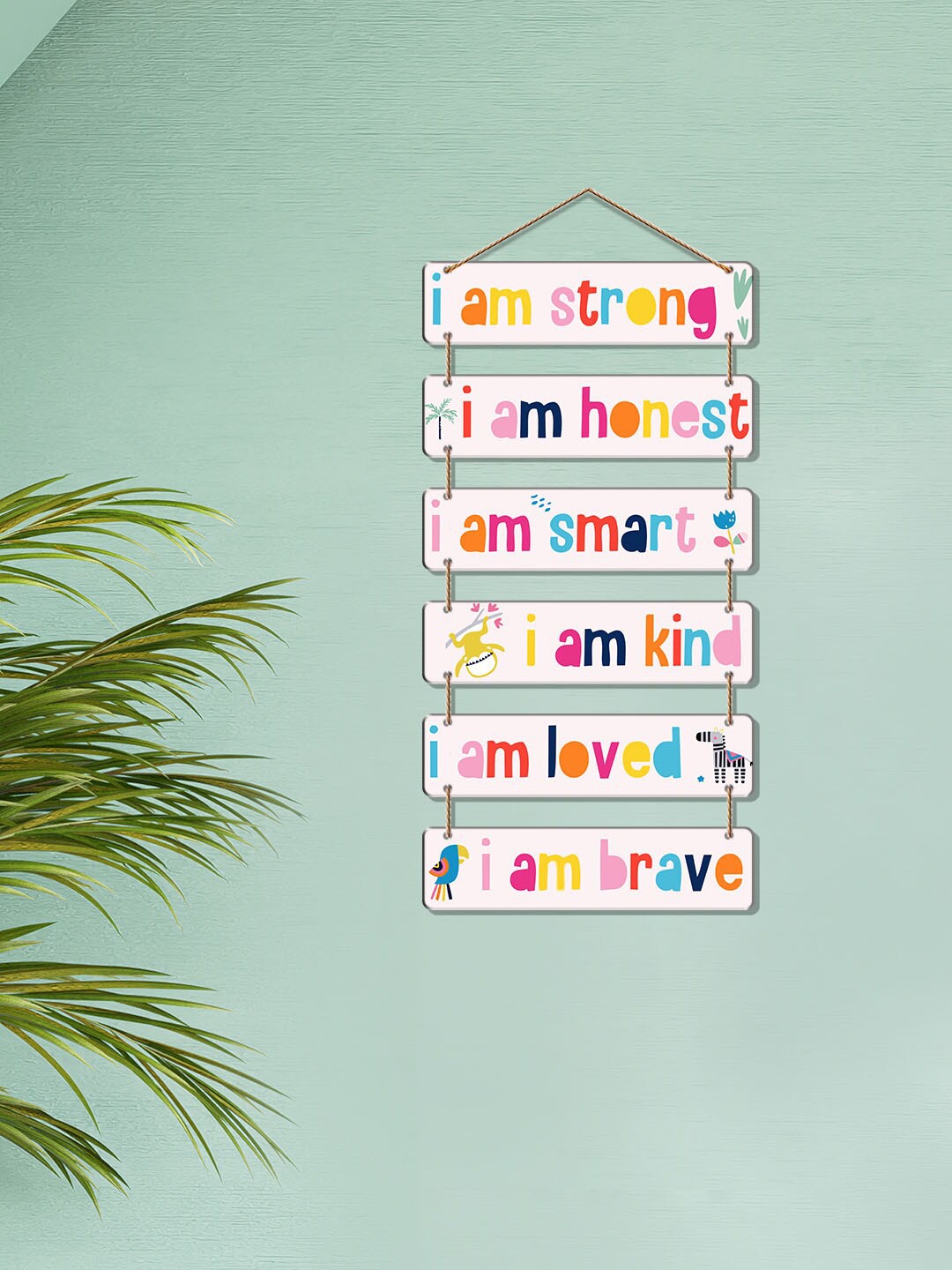 

ArtVibes White & Pink Positive Quote Wall Hanging