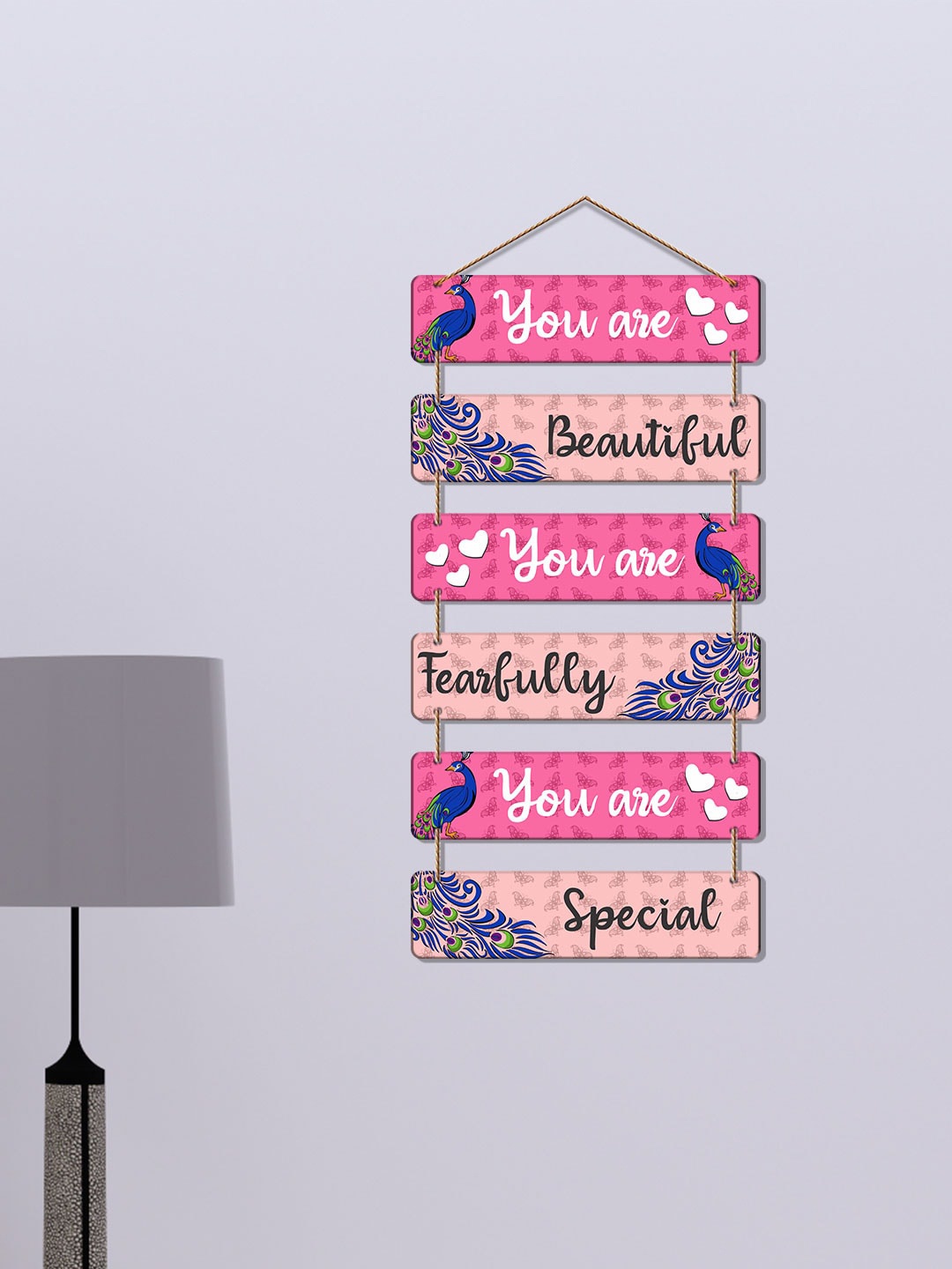 

ArtVibes Pink & Black Positive Quote Wall Hanging
