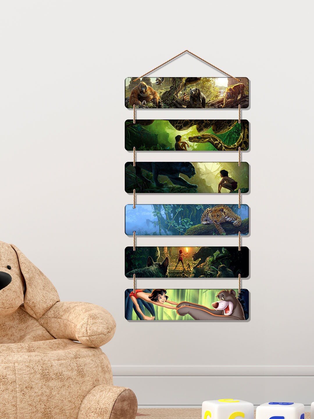 

ArtVibes Brown & Green Cartoon Design Wooden Wall Hanging