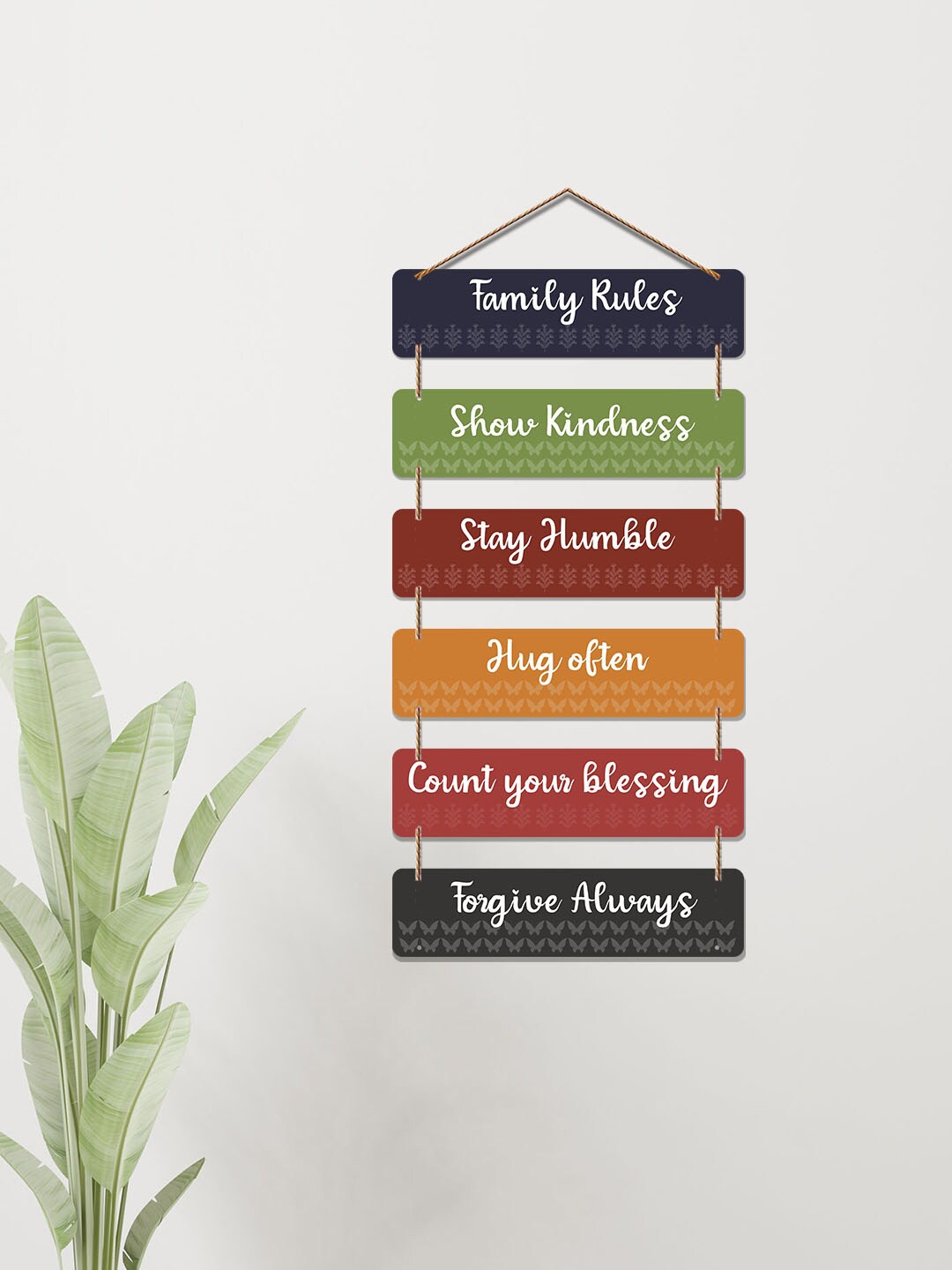 

ArtVibes Black & Green Positive Quote Wooden Wall Hanging