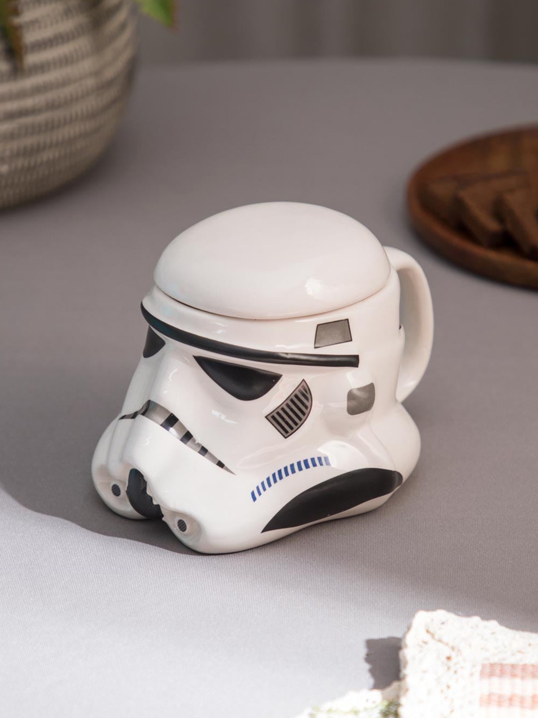 

THEDECORKART Cream & Black Ceramic Matte Cup 200 ML