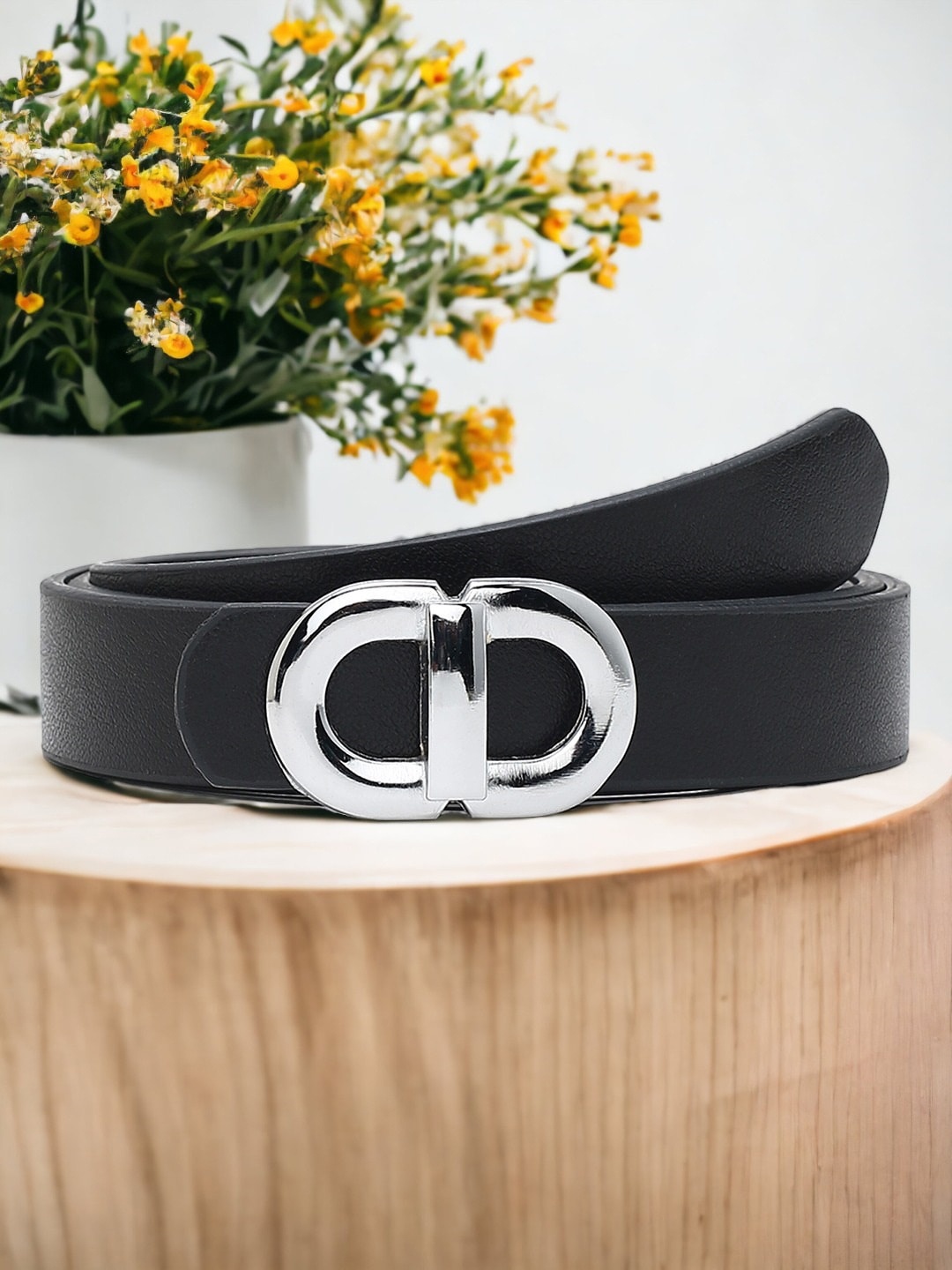 

CRUSSET Women Slim Casual Belt, Black