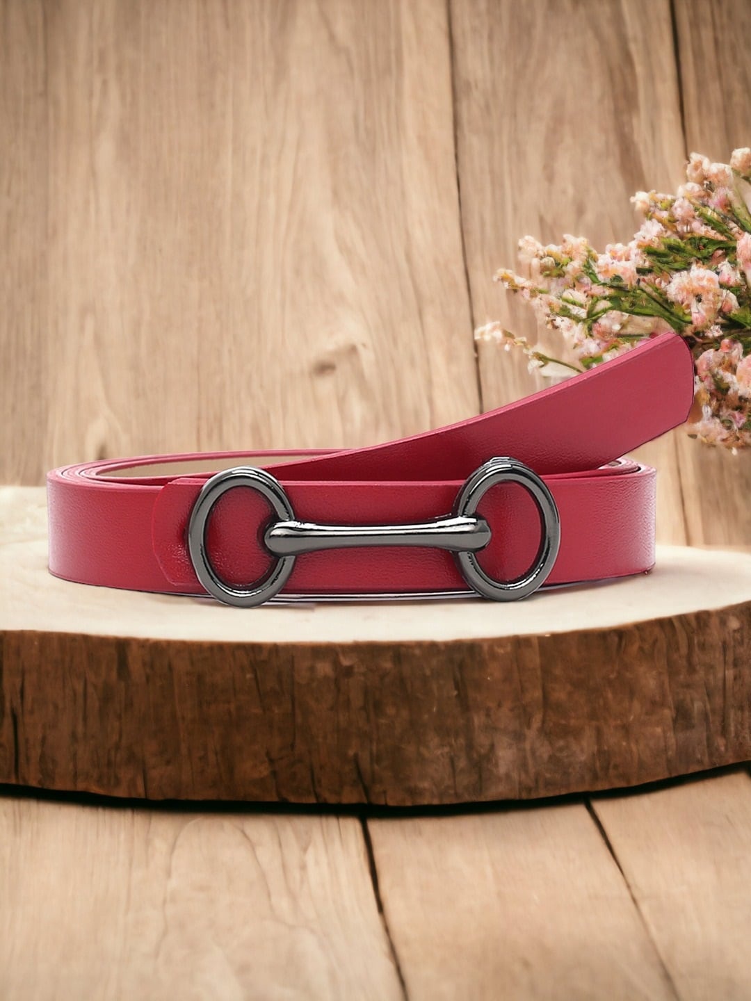 

CRUSSET Women Slim Casual Belt, Red