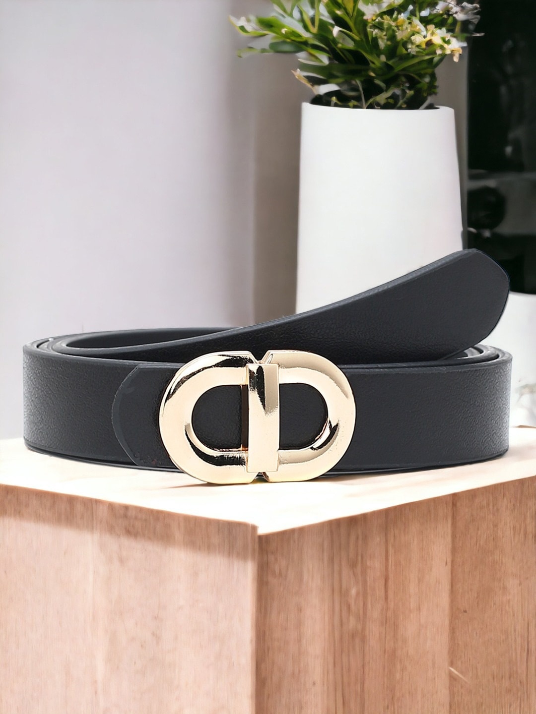 

CRUSSET Women Slim Casual Belt, Black