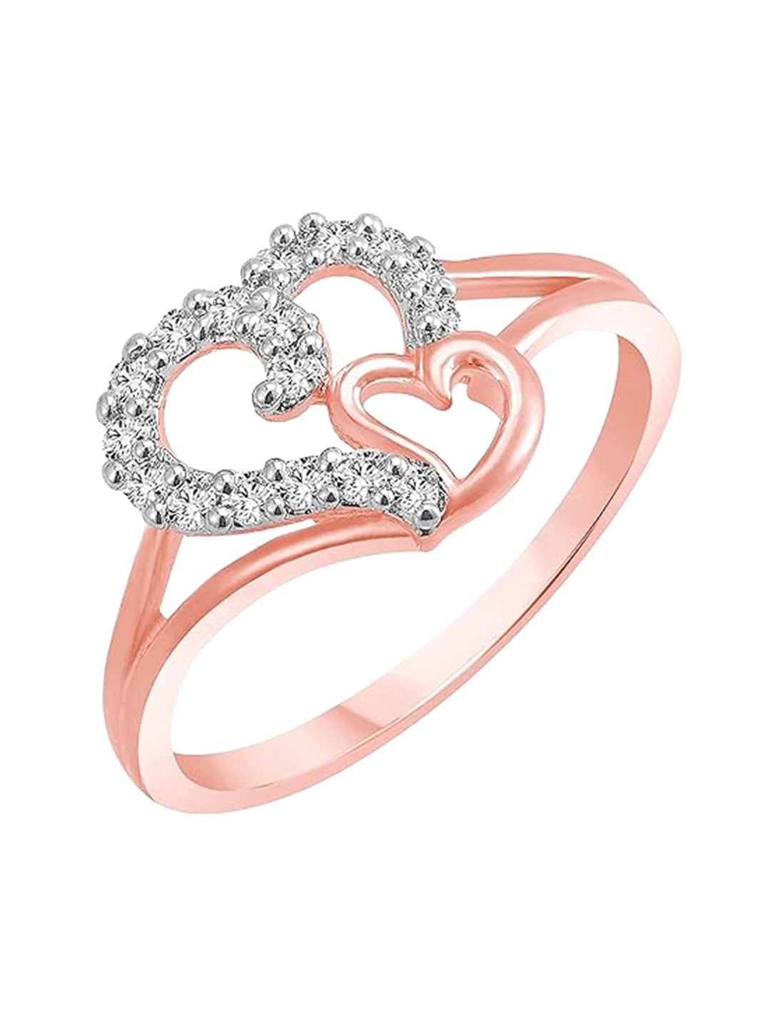 

Vighnaharta Rose Gold-Plated CZ-Studded Finger Ring
