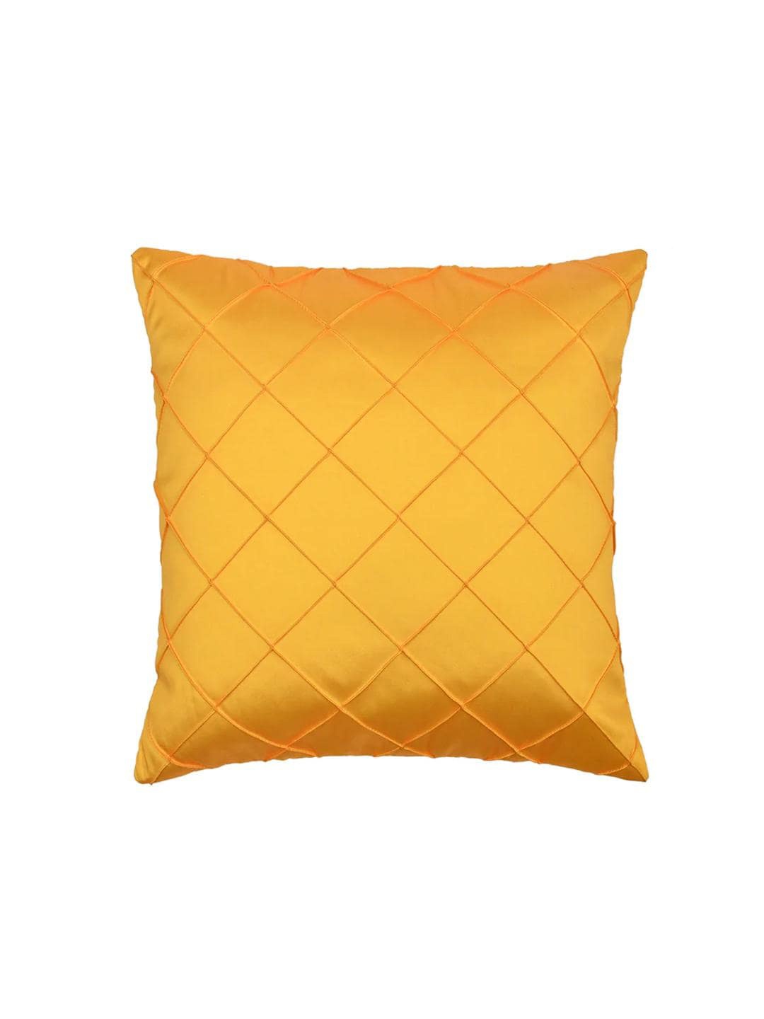 

Athome by Nilkamal Yellow Geometric Square Cushion Cover