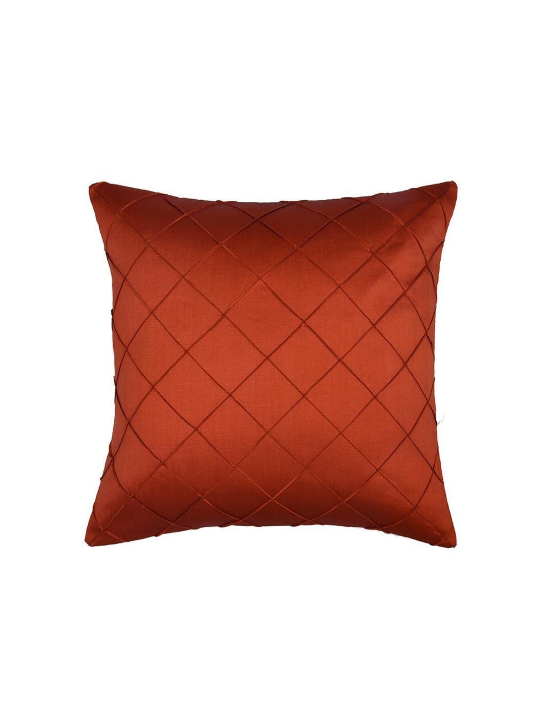 

Athome by Nilkamal Brown Checked Square Cushion Cover