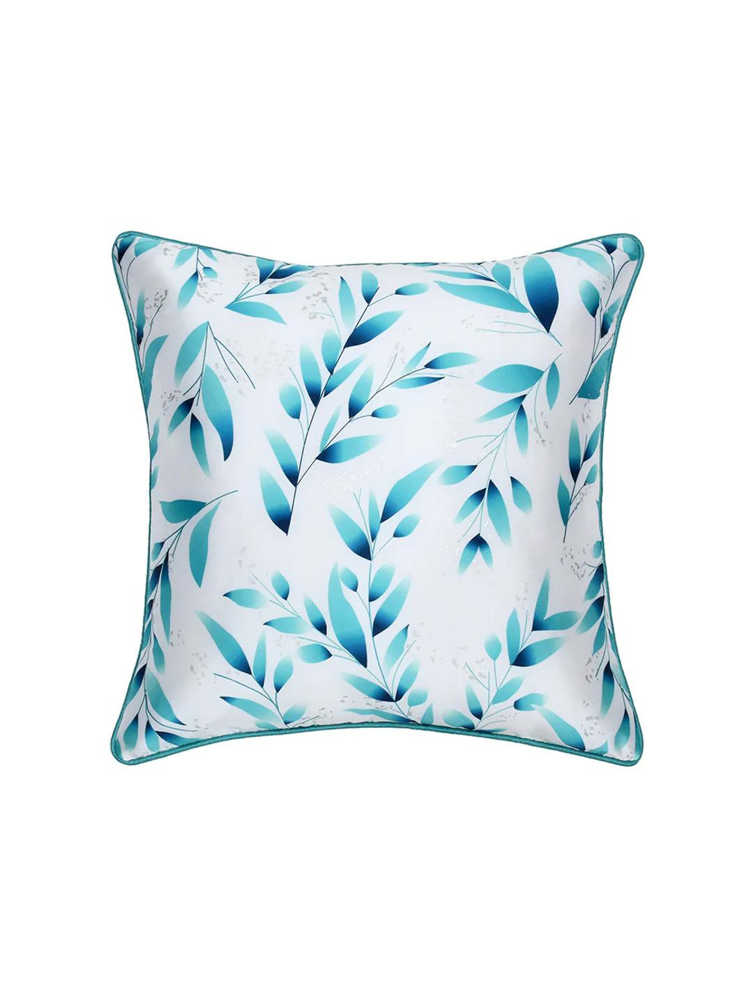

Athome by Nilkamal White & Blue Floral Square Cushion Cover