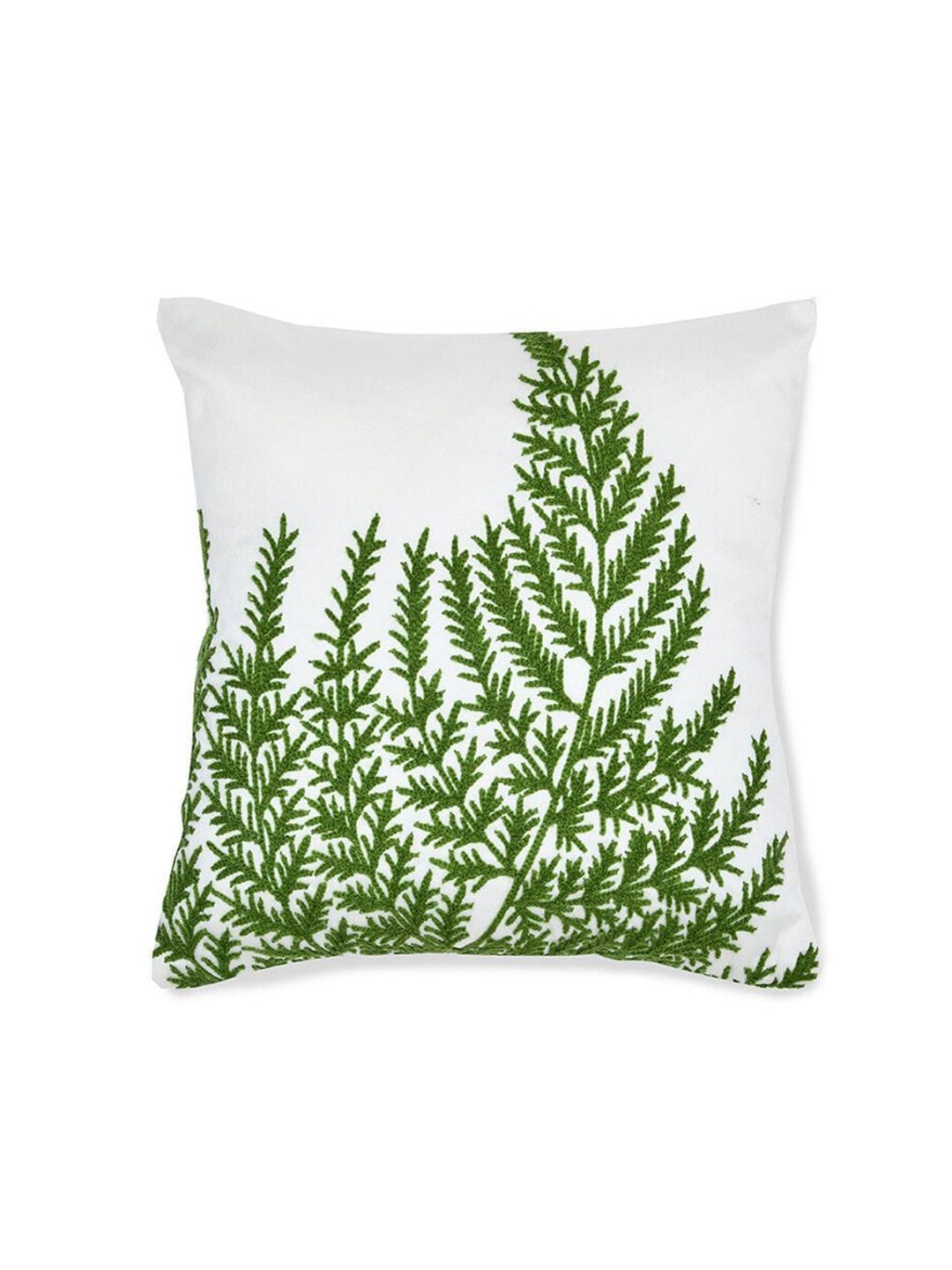 

Athome by Nilkamal Beige & Green Floral Square Cushion Cover
