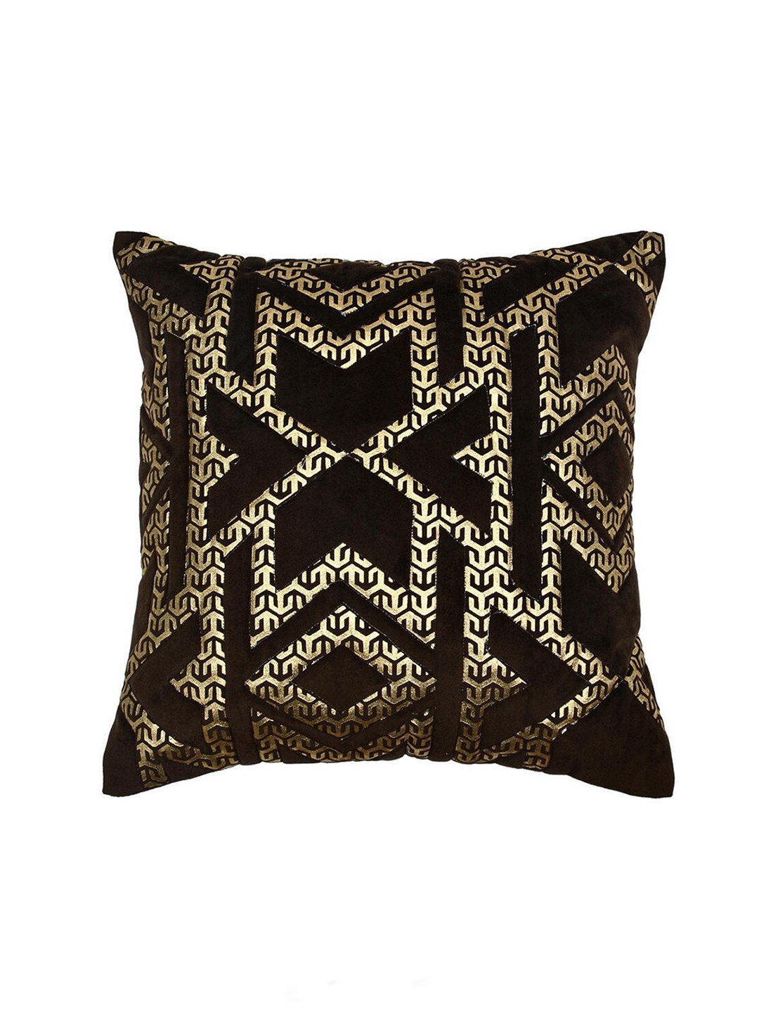 

Athome by Nilkamal Beige & Gold-Toned Geometric Square Cushion Covers