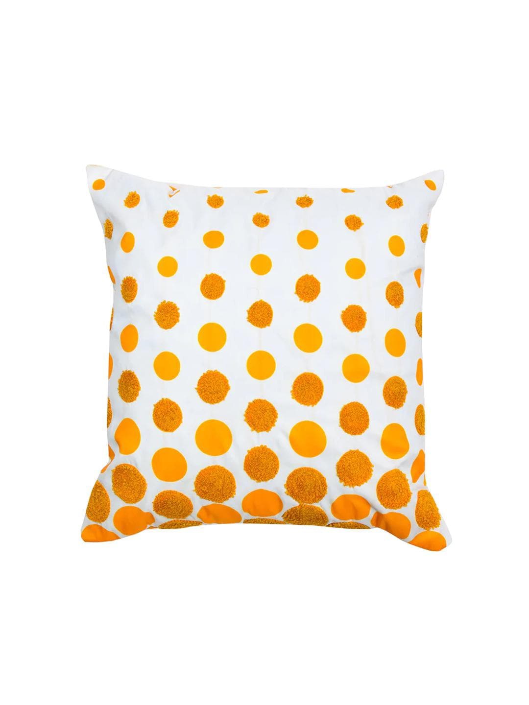 

Athome by Nilkamal White & White Geometric Embroidered Square Cushion Covers