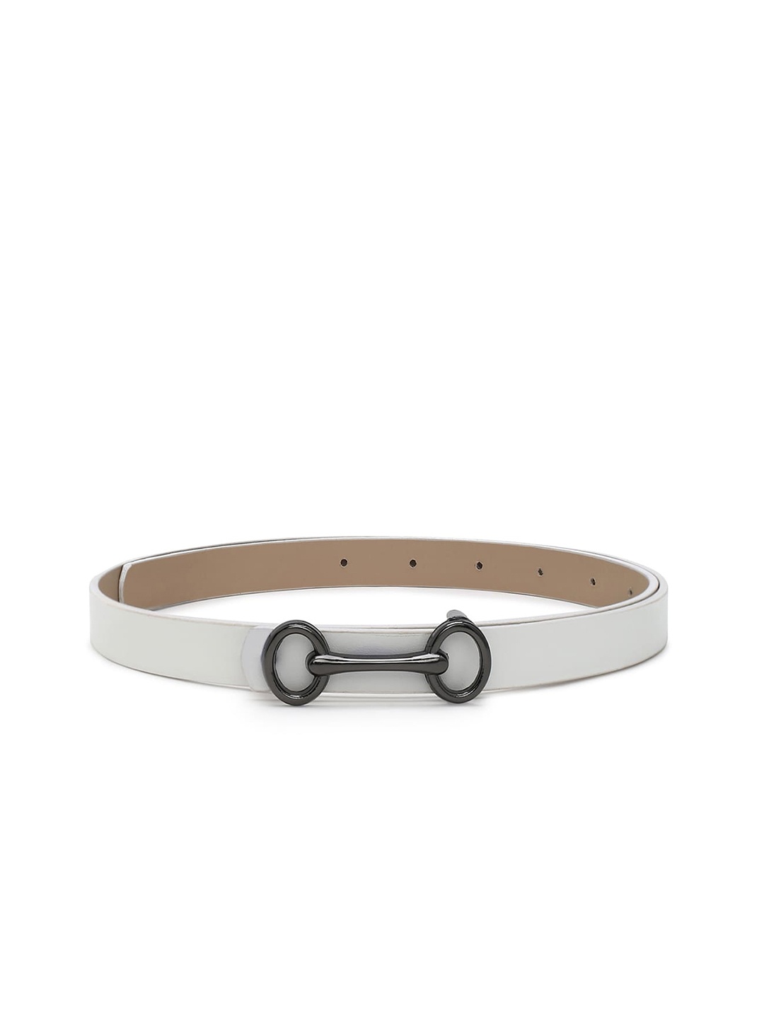 

CRUSSET Girls Textured Casual Belt, White