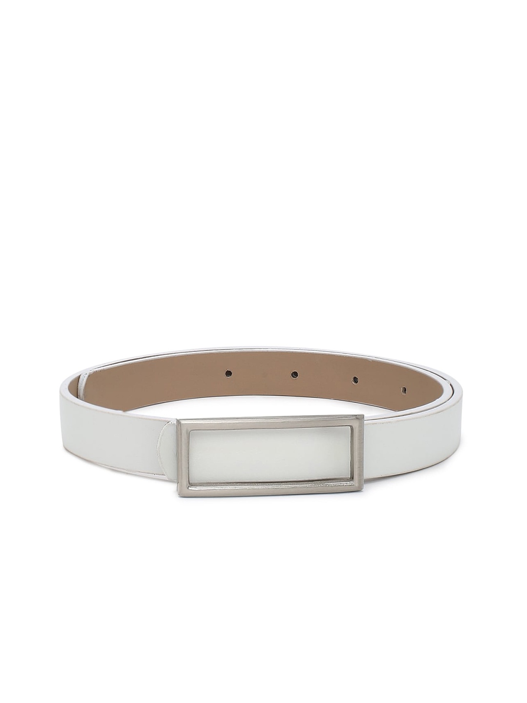 

CRUSSET Girls Textured Casual Belt, White