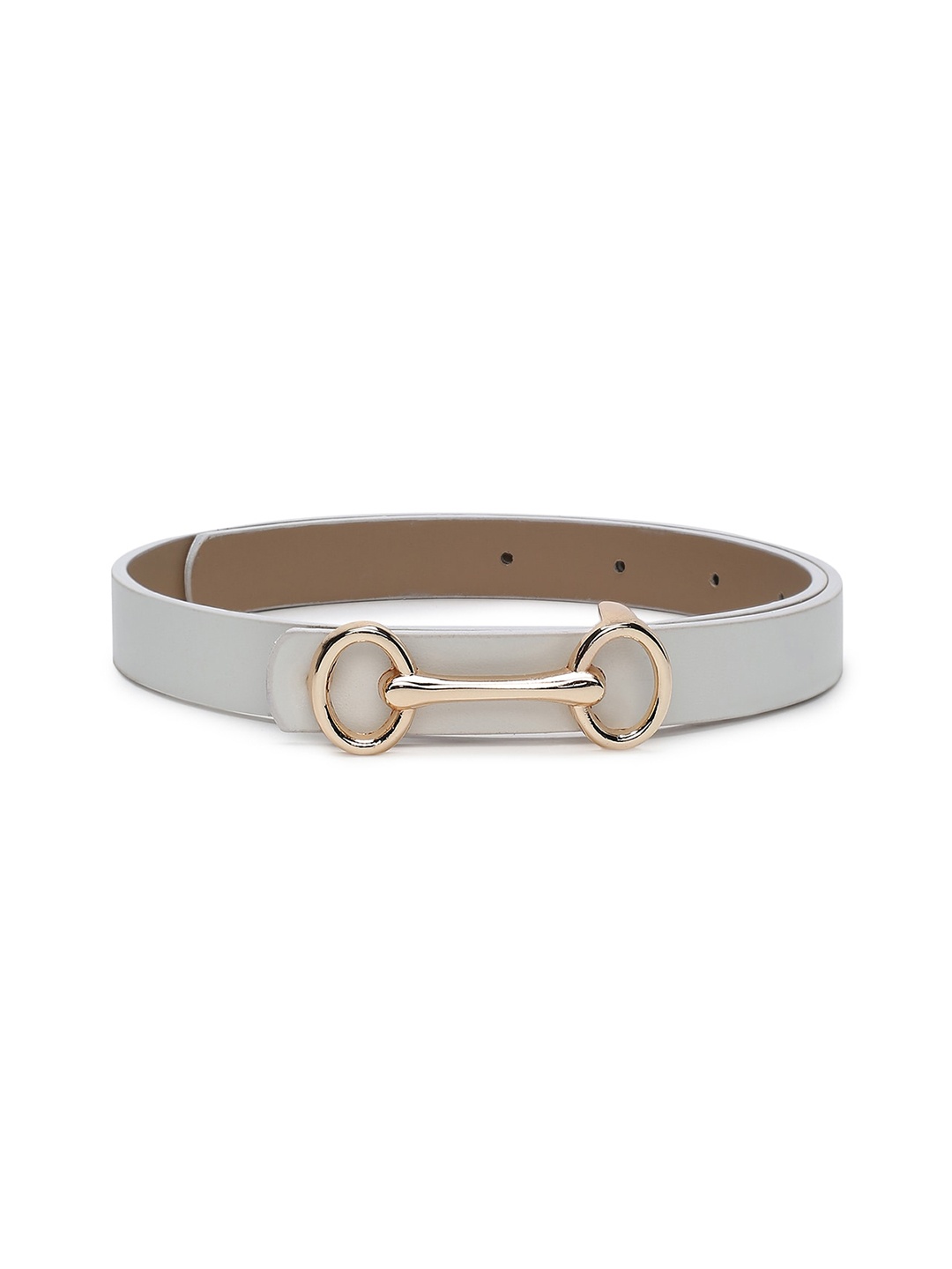 

CRUSSET Girls Textured Casual Belt, White