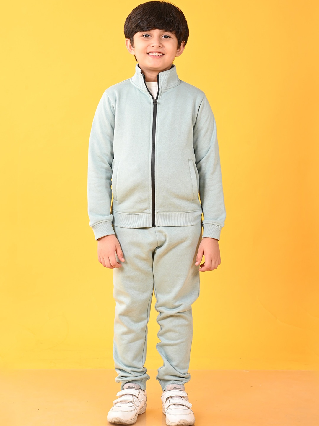 

Anthrilo Boys High Neck Top with Trousers, Green