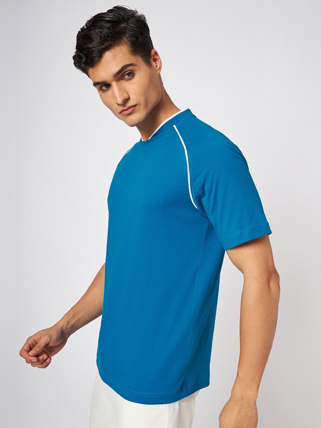 

CAVA Raglan Sleeves Cotton Sports T-shirt, Blue