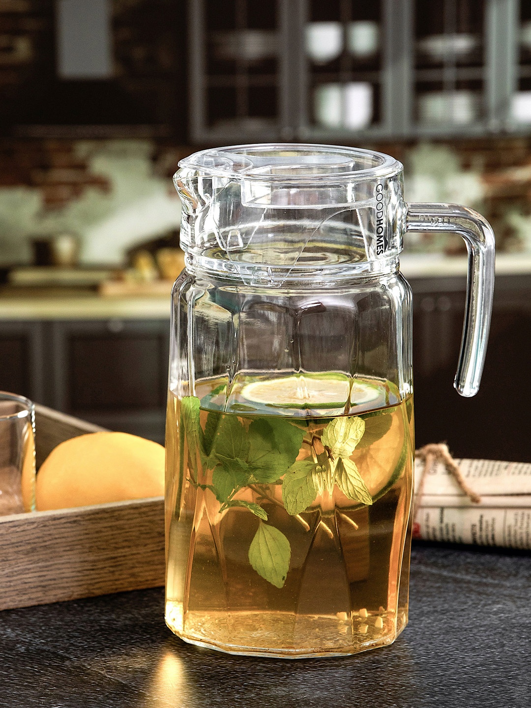 

GOODHOMES Tumbler Transparent Glass Water Or Juice Jug 1800ml