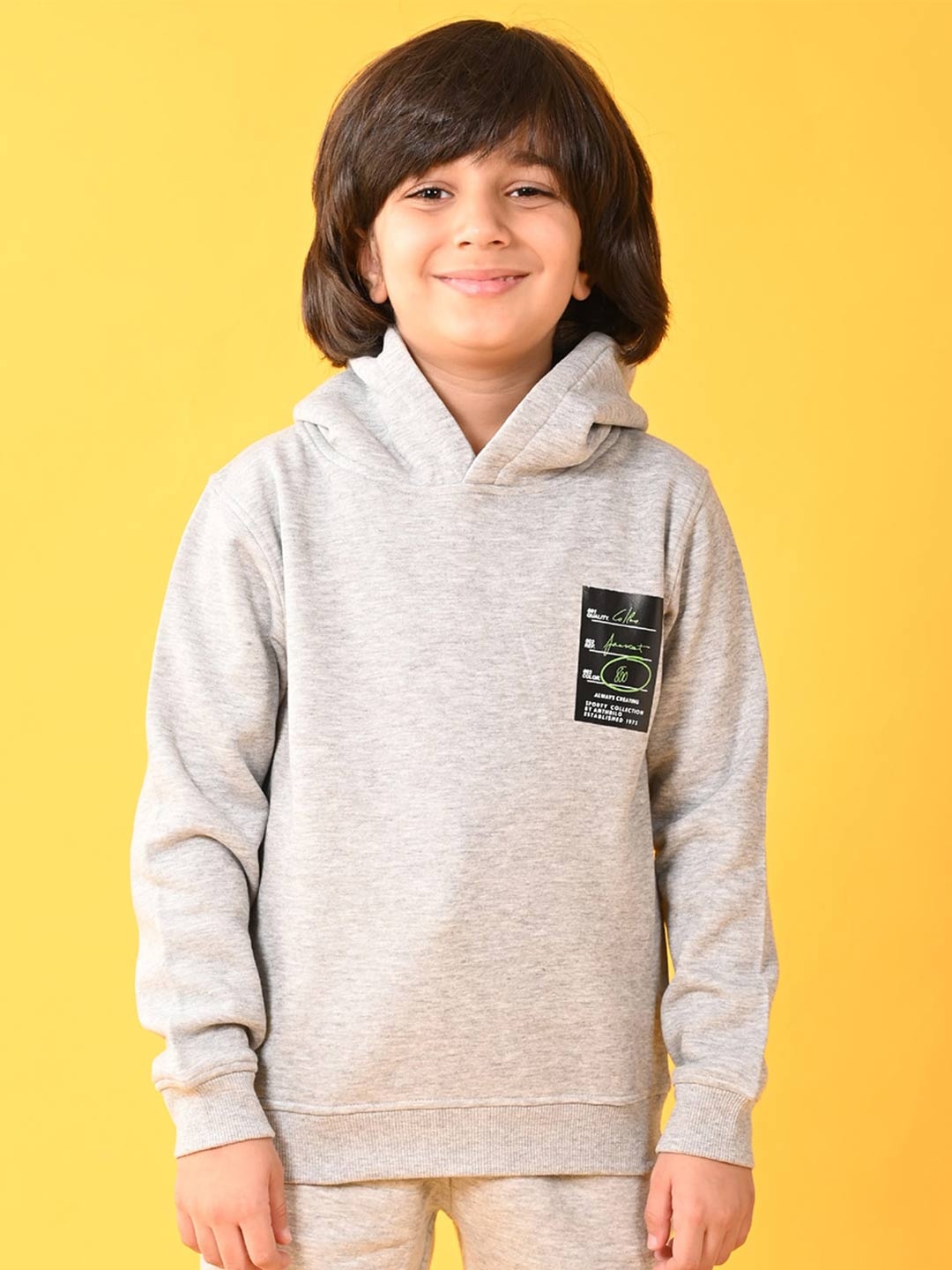 

Anthrilo Boys Hooded Fleece Sweatshirt, Grey