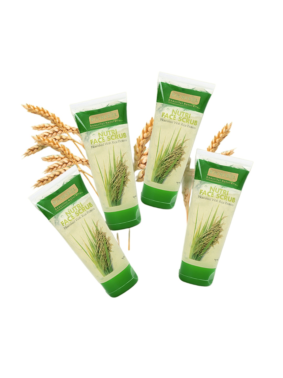 

Richfeel Set of 4 Nutri Face Scrub with Rice Proteins - 100 g each, Green