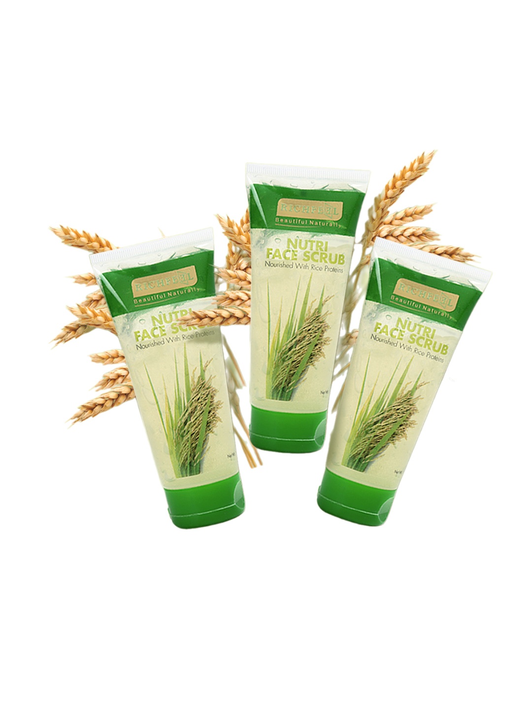 

Richfeel Set of 3 Nutri Face Scrub with Rice Proteins - 100 g each, Green