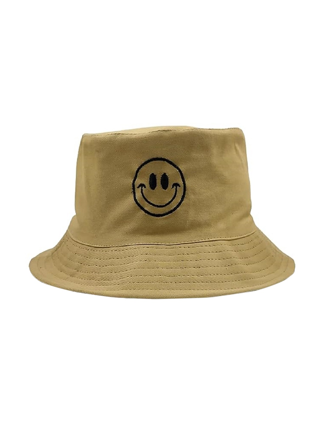 

Zacharias Smiley-Embroidered Cotton Reversible Fisherman Bucket Hat, Beige