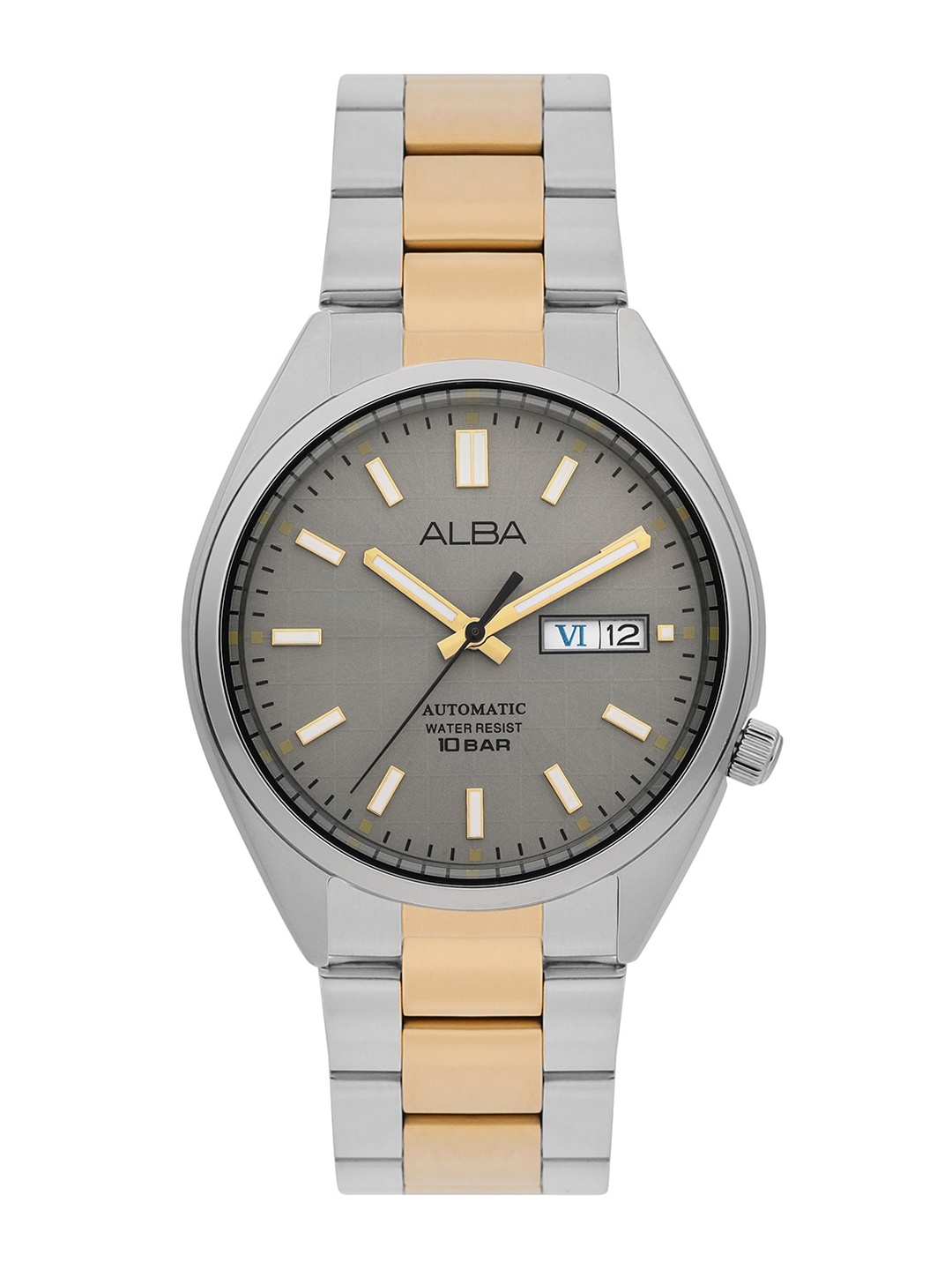 

Alba Men Bracelet Style Straps Analogue Automatic Motion Powered Watch AL4315X1, Grey