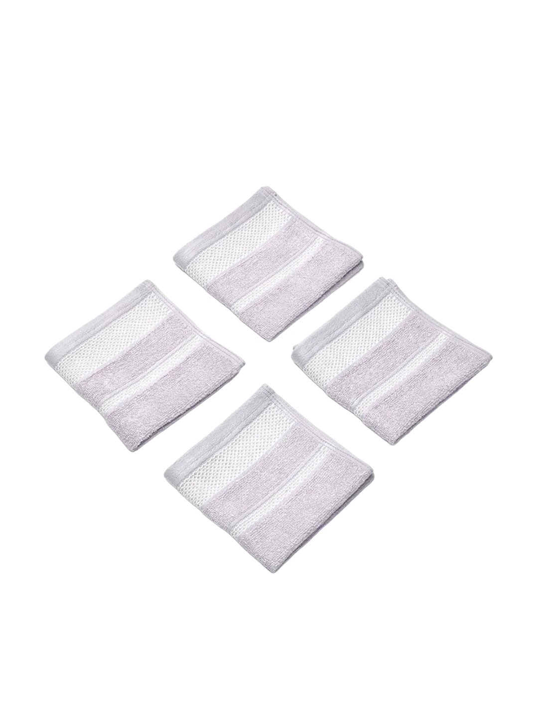 

Athome by Nilkamal Grey 4 Pieces 570 GSM Face Towel