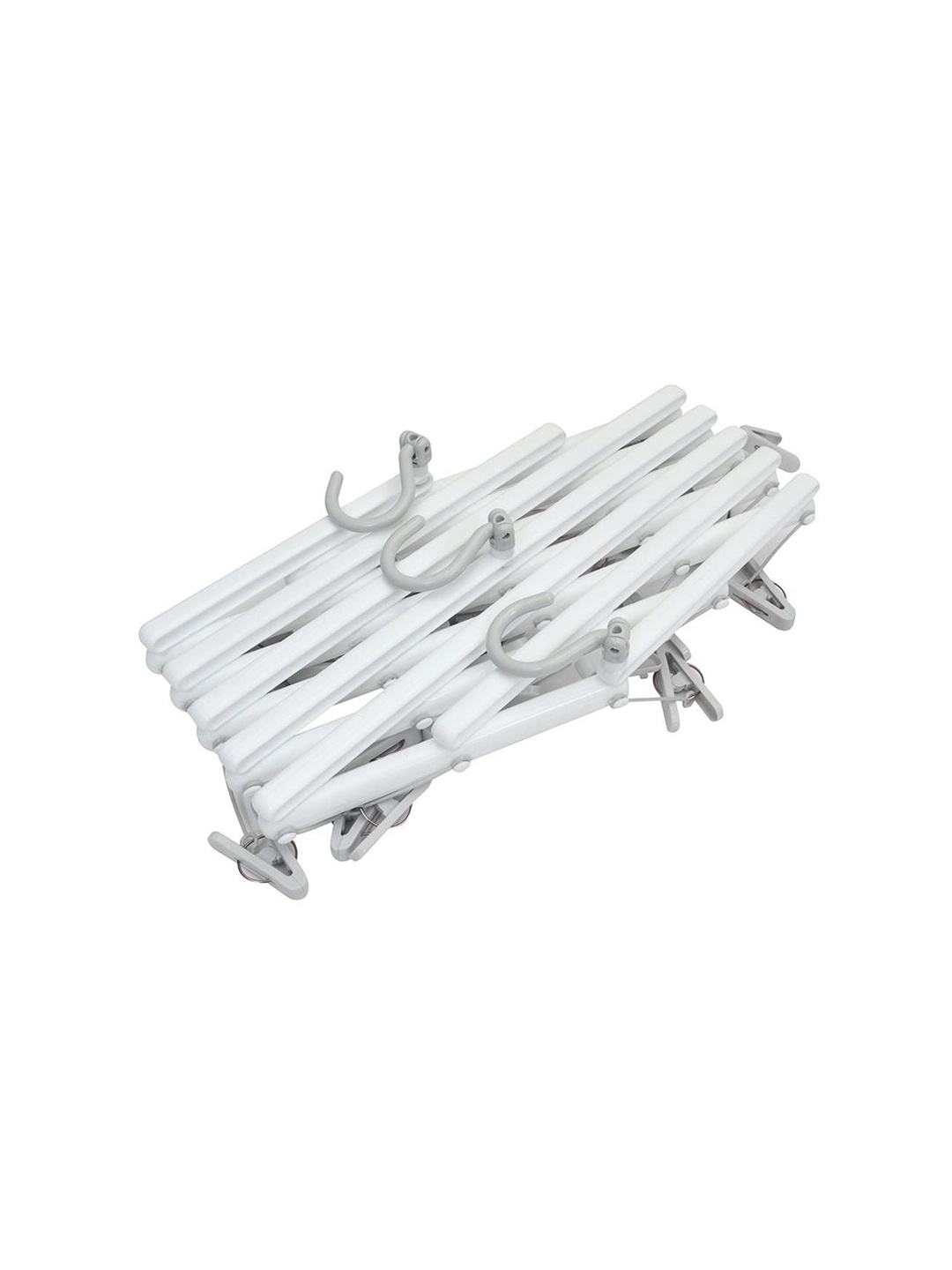 

Athome by Nilkamal White Foldable Cloth Drying Hanger With Clips