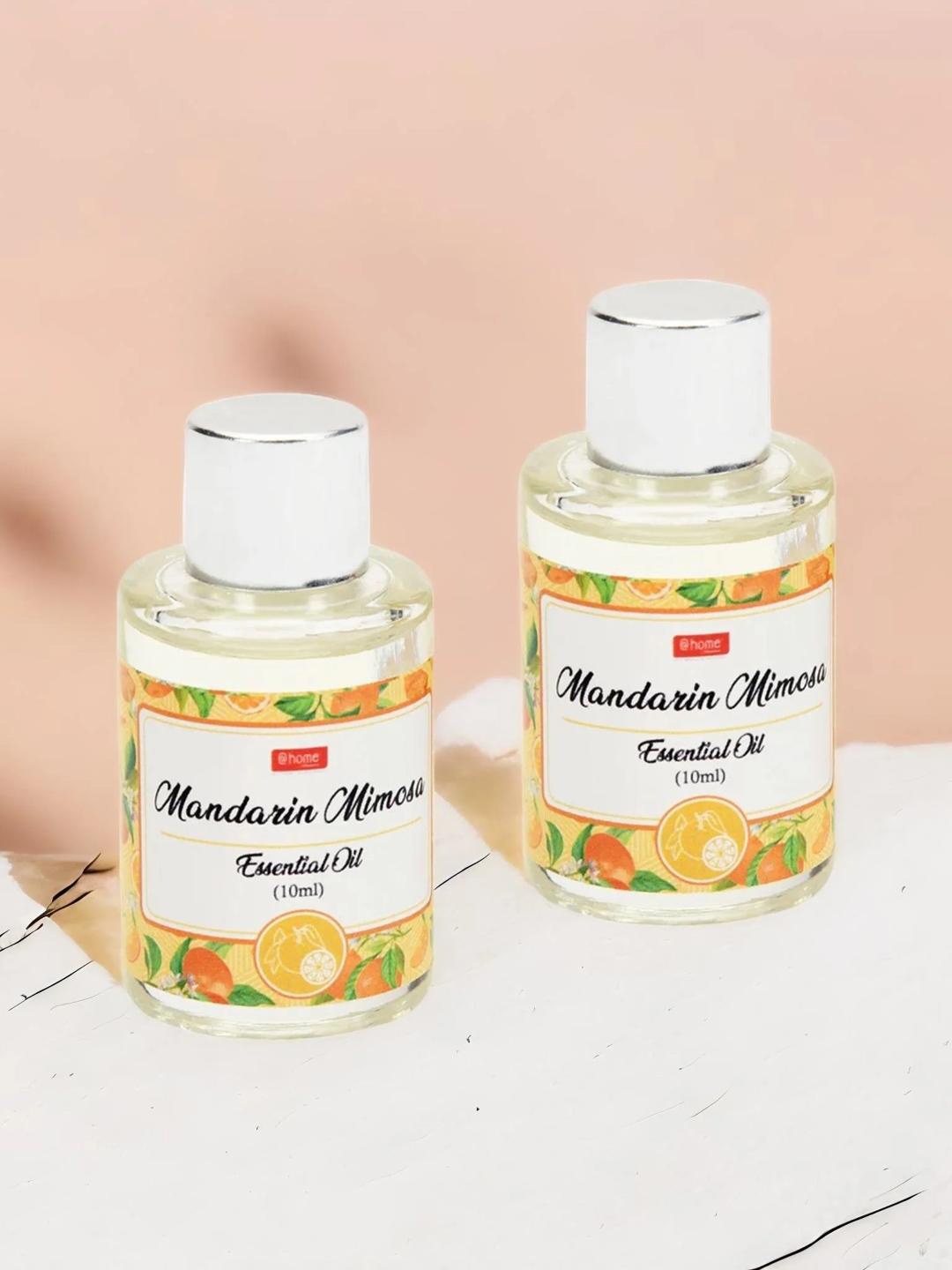 

Athome by Nilkamal 2-Pieces Mandarin Mimosa Essential Oil 10ml each, Orange