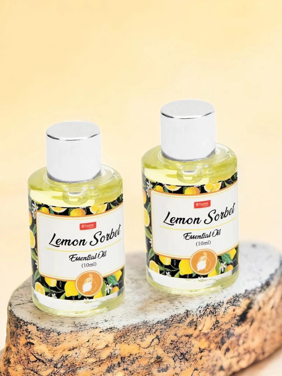 

Athome by Nilkamal 2 Pcs Lemon Sorbet Essential Oil - 10 ML each, Yellow