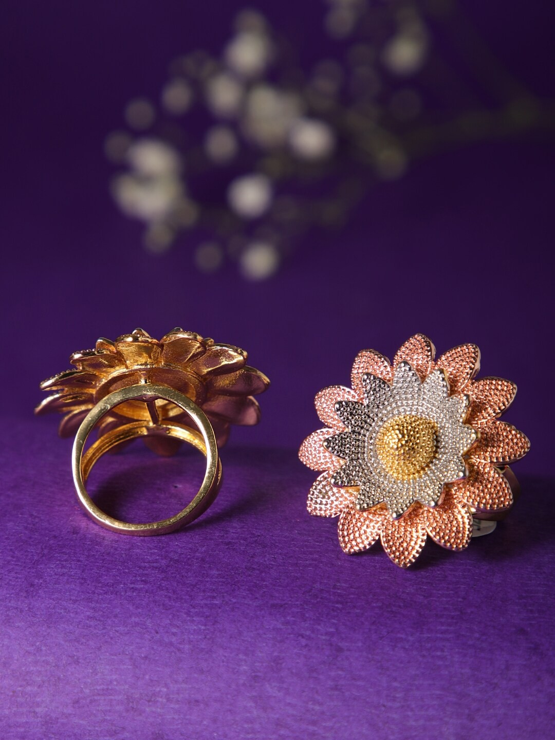 

Zeraki Jewels Copper-Plated Finger Ring, Rose gold