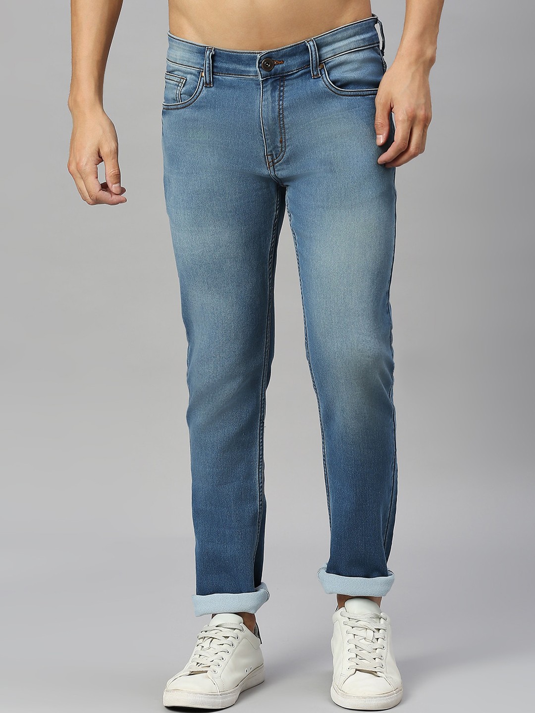 

Harvard Blue Men Low-Rise Clean Look Heavy Fade Stretchable Jeans