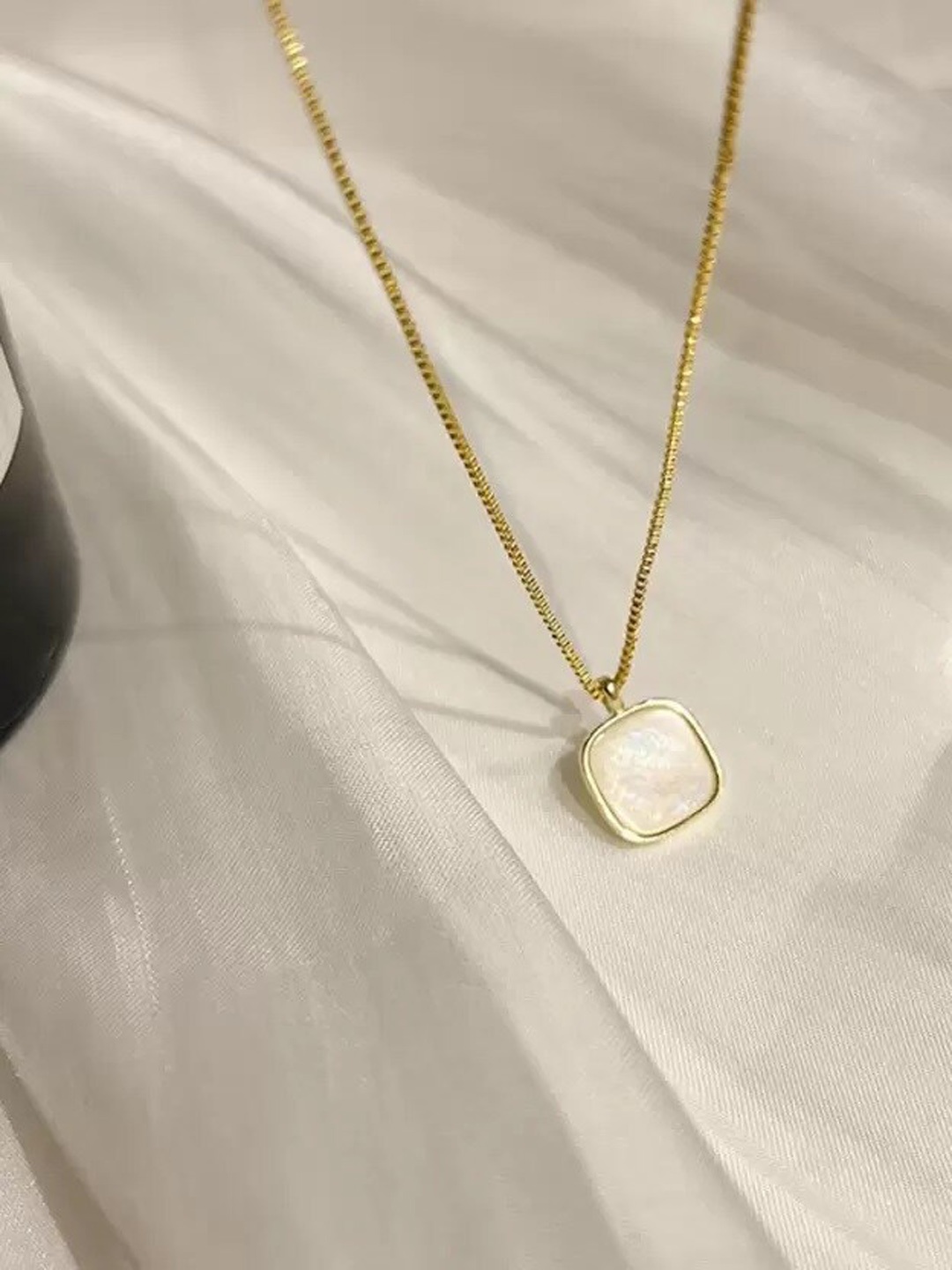 

MYKI Gold-Plated Stainless Steel CZ-Studded Pendant With Chain