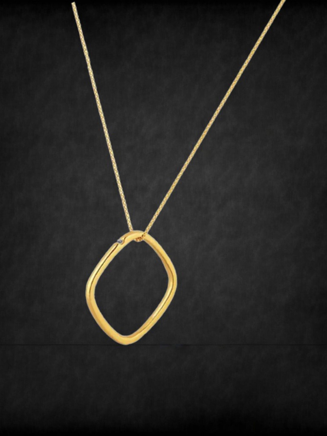 

MYKI Gold-Plated Stainless Steel CZ-Studded Pendant With Chain