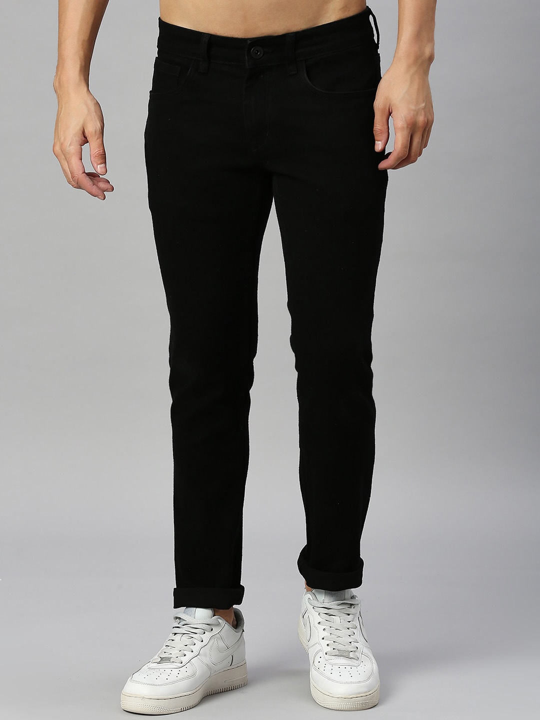 

Mast & Harbour Men Black Slim Fit Low-Rise Stretchable Jeans