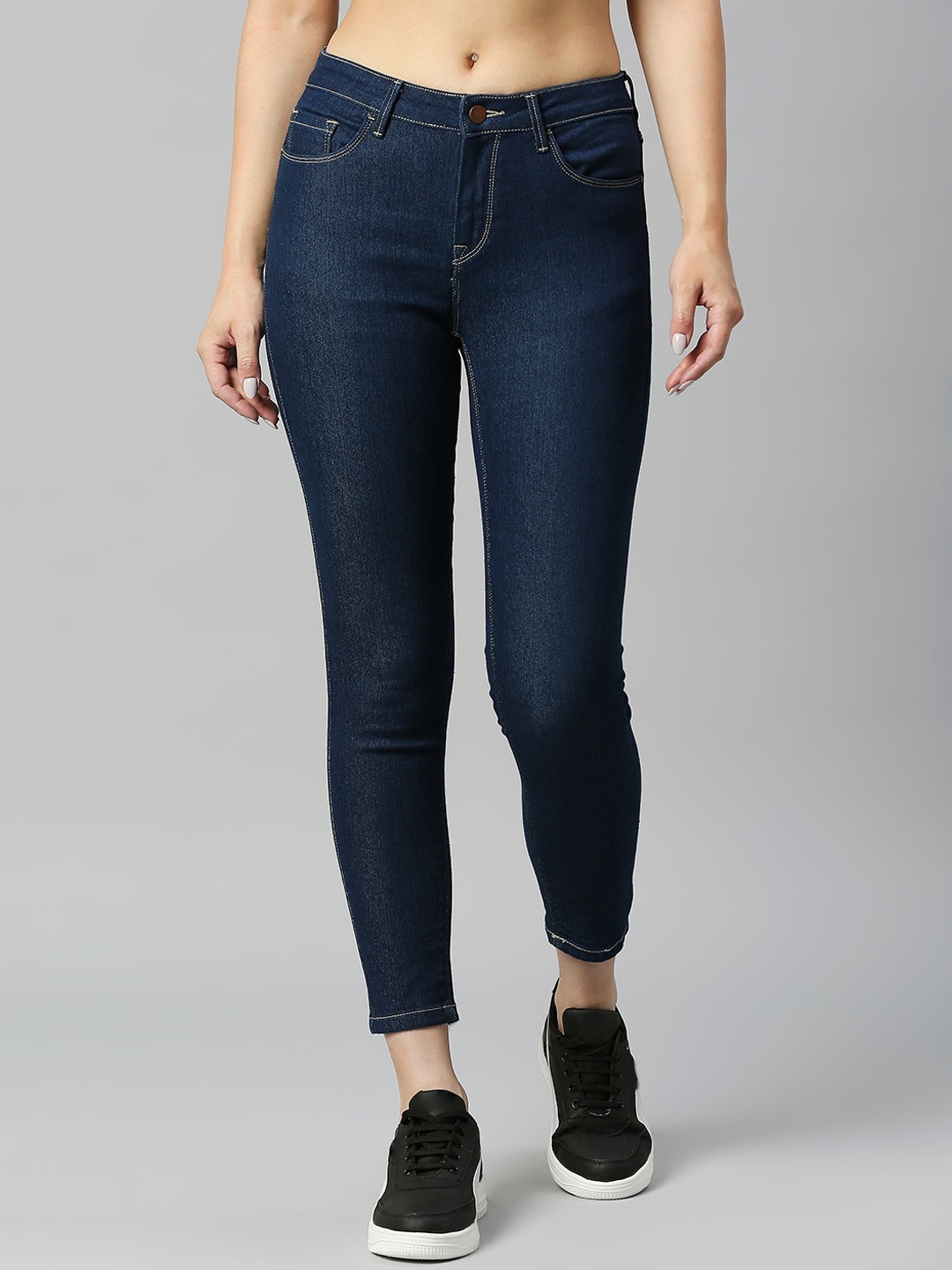 

all about you Women Skinny Fit Clean Look Stretchable Jeans, Blue