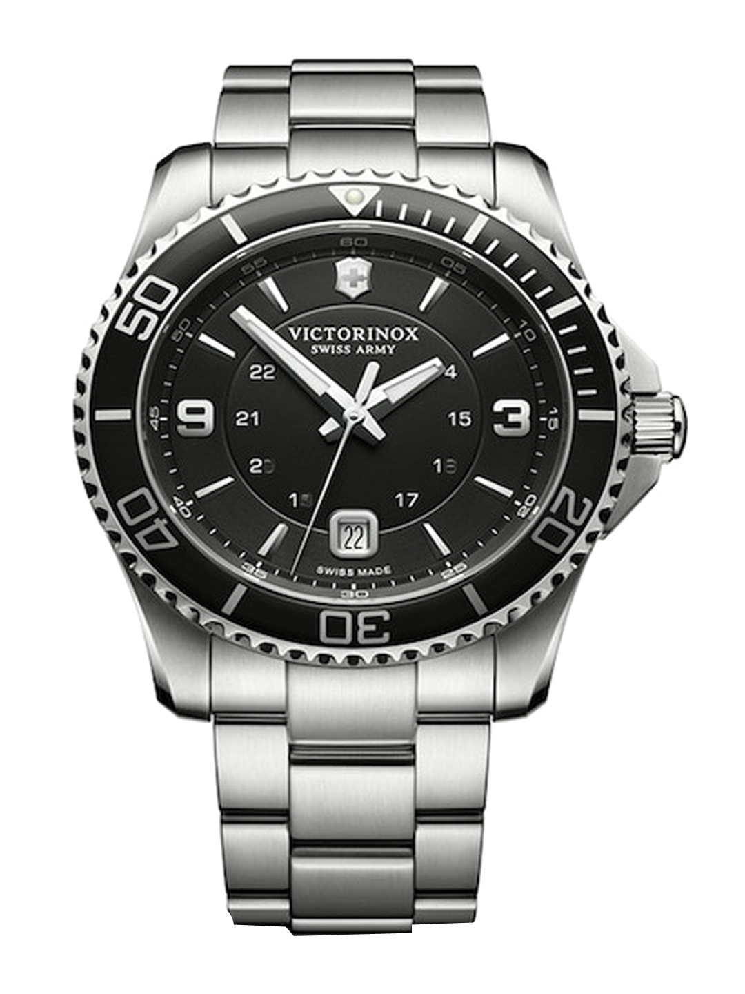 

Victorinox Men Embellished Dial & Bracelet Style Straps Analogue Watch 241697, Black
