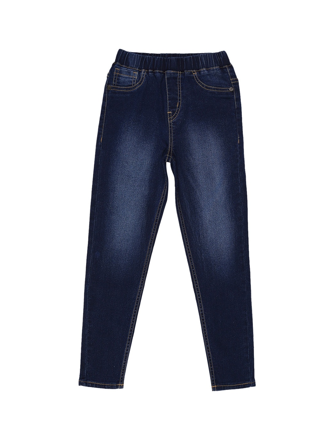 

HERE&NOW Girls Navy Blue High Rise Skinny Fit Light Fade Stretchable Jeans