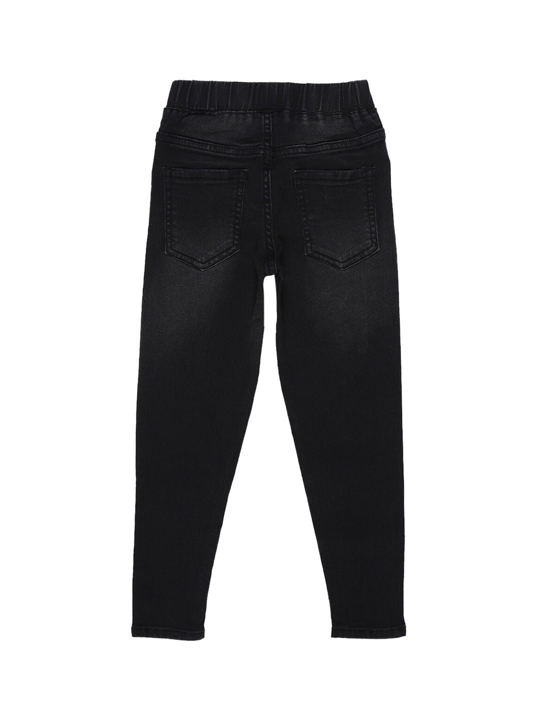 

HERE&NOW Girls Black High Rise Skinny Fit Light Fade Stretchable Jeans