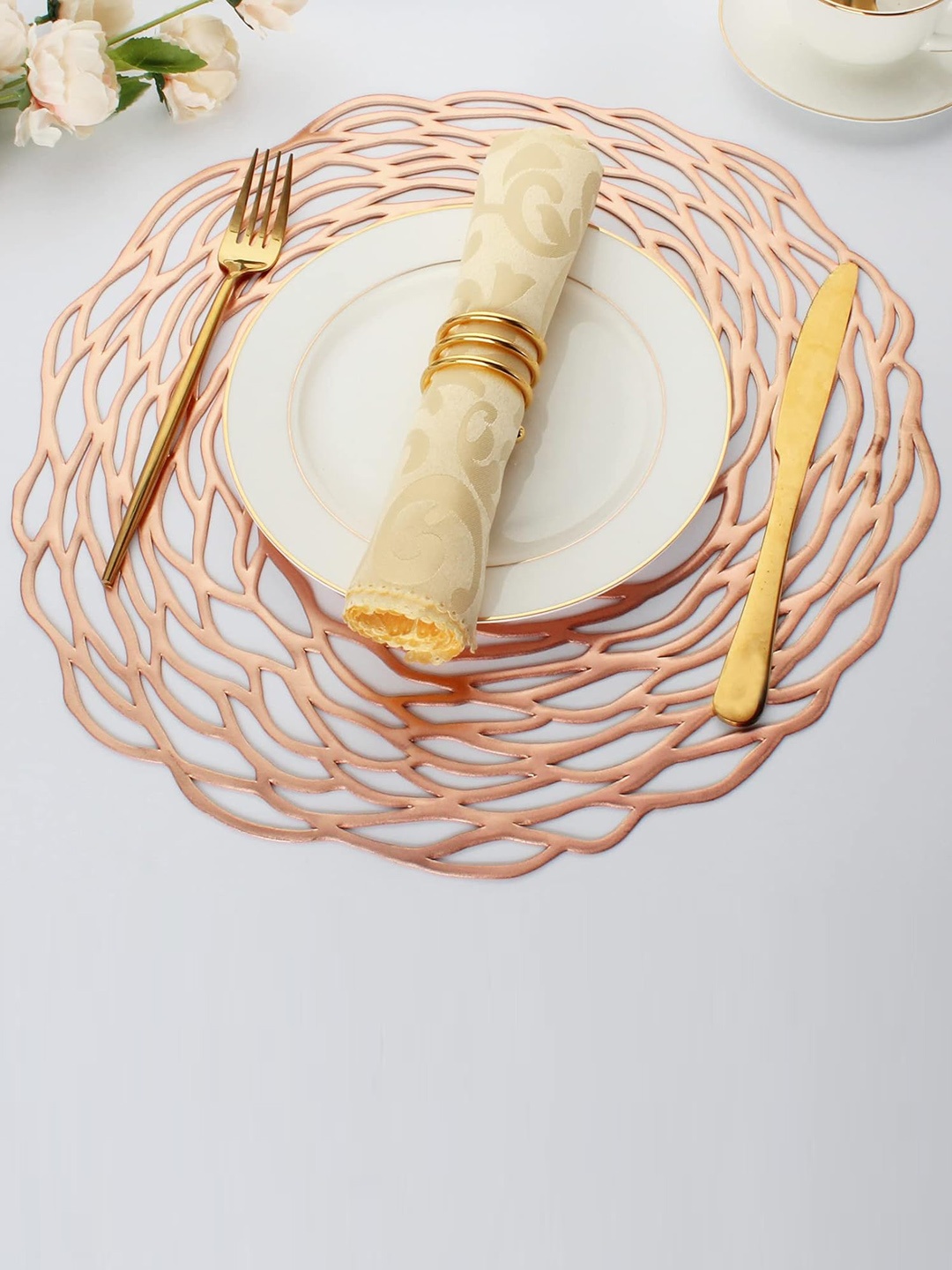 

Dakshya Industries Copper 2-Pieces Round Table Placemats