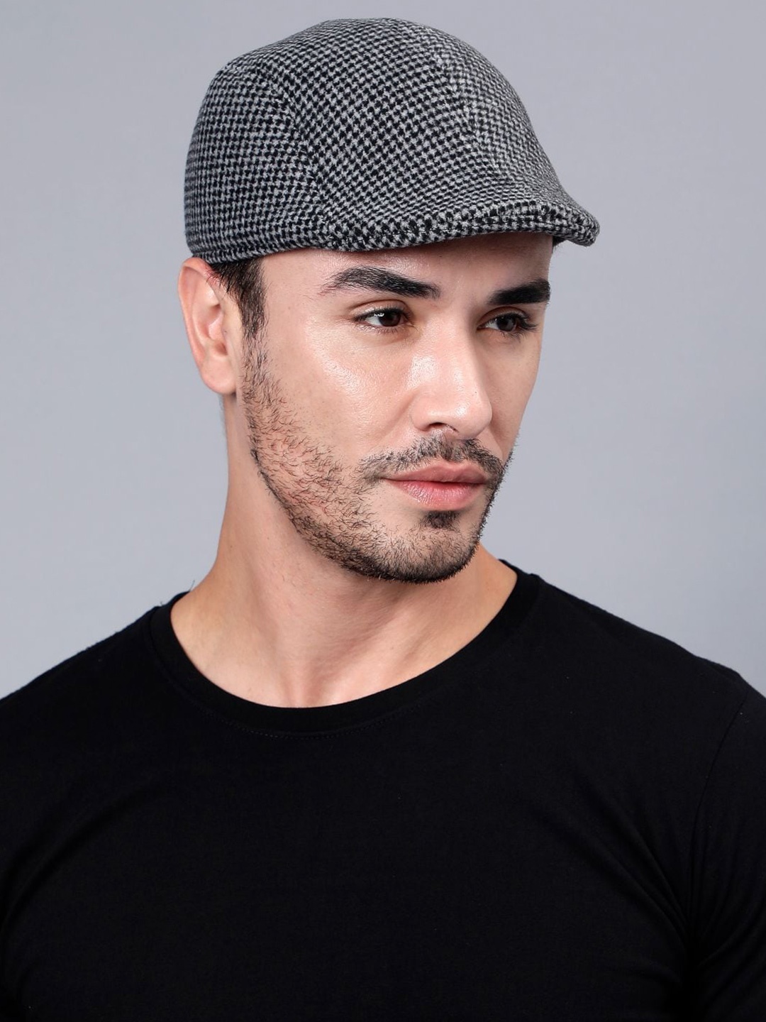 

ELLIS Men Self Design Ascot Cap, Grey