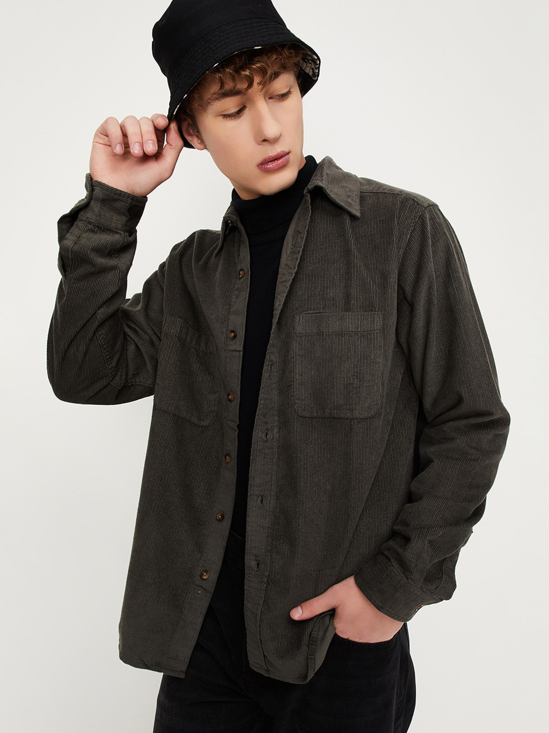 

max Cotton Casual Shirt, Green