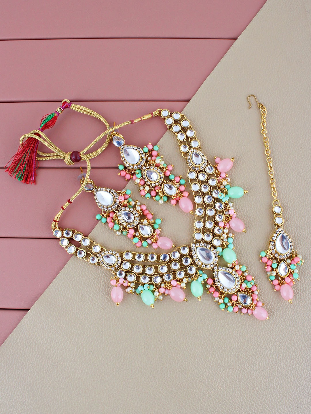 LUCKY JEWELLERY Gold-Plated Jewellery Set