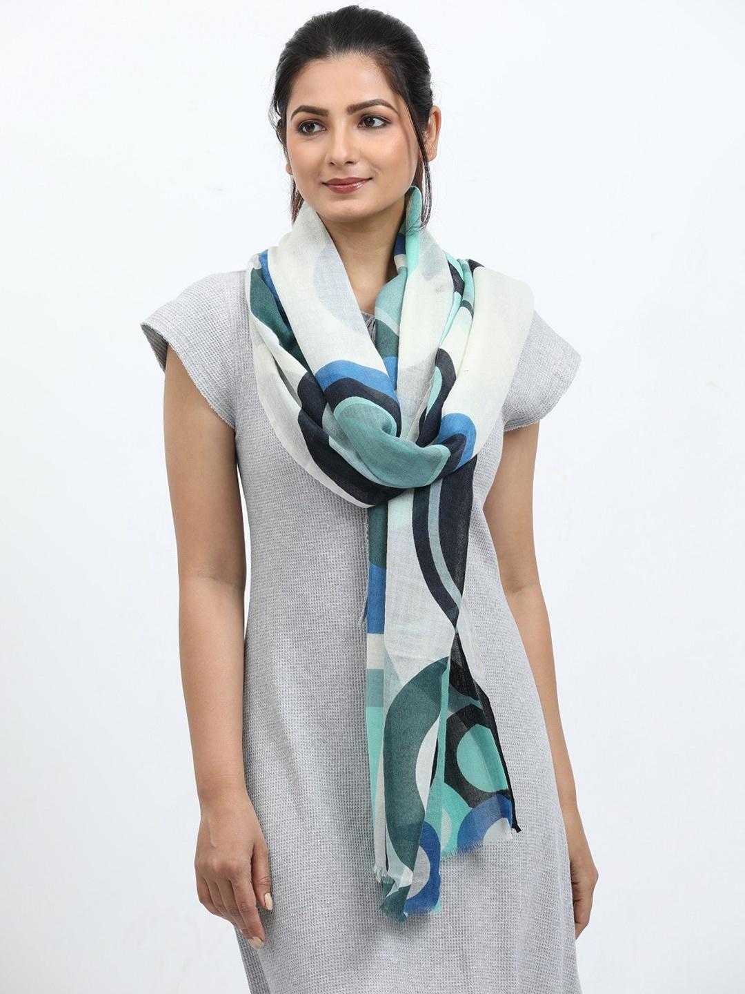 thickskin Abstract Printed Woolen Stole, Assorted