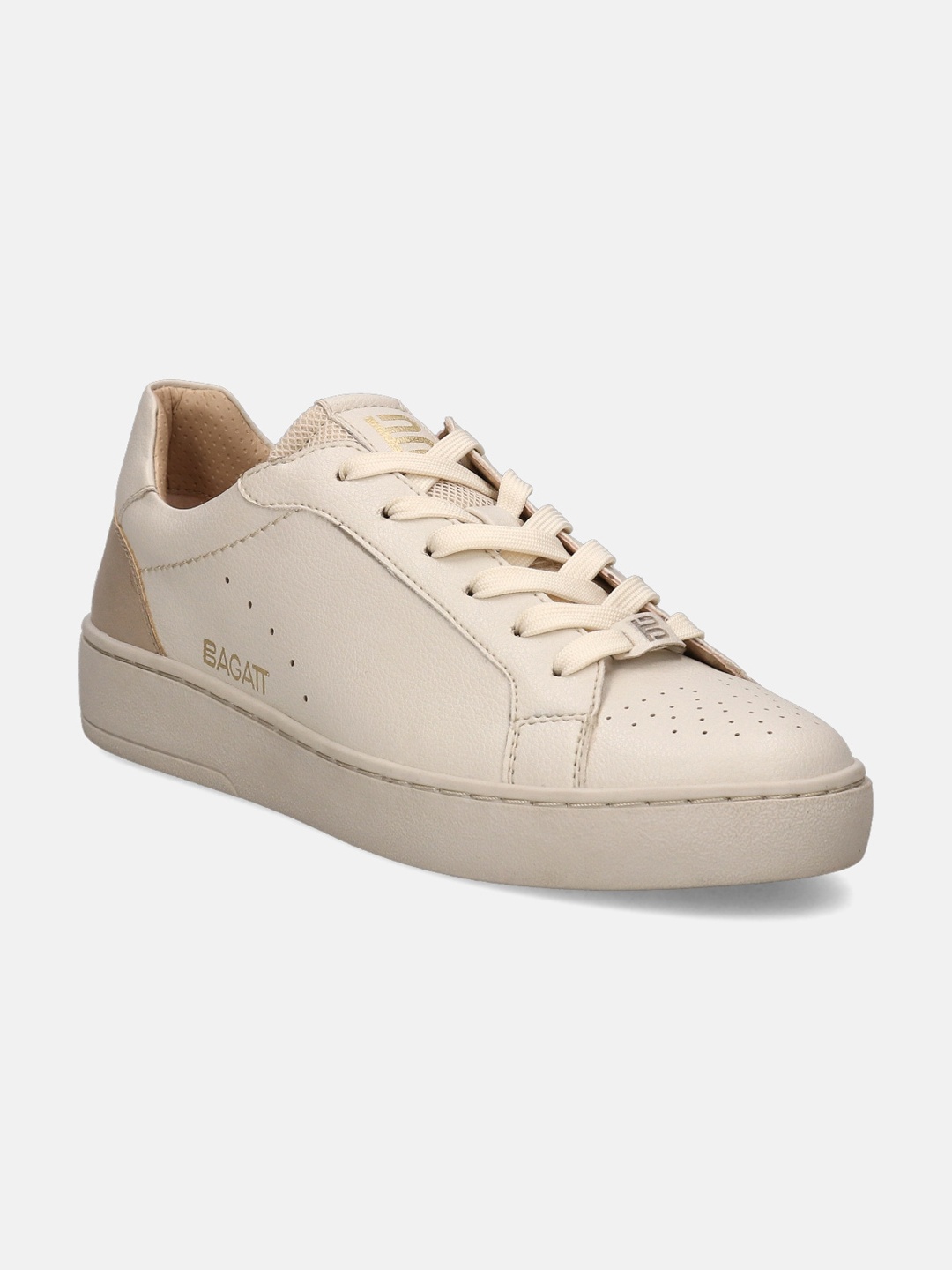 

BAGATT Women Ferly Perforated Sneakers, Beige