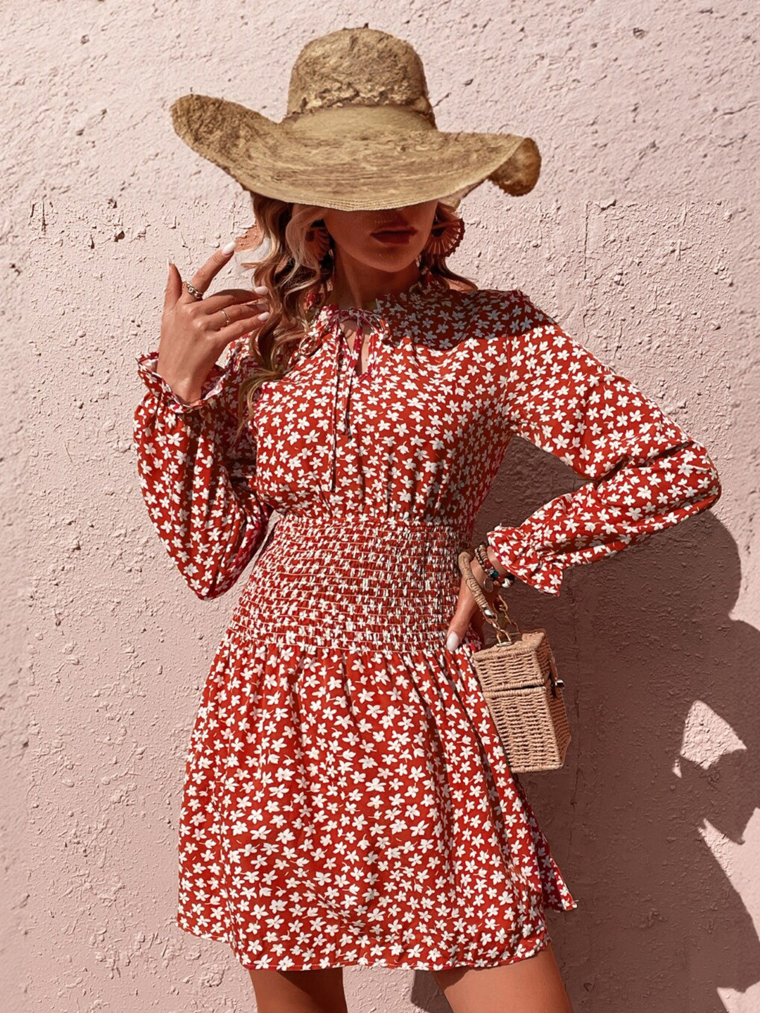 

StyleCast Red Floral Print Fit & Flare Dress