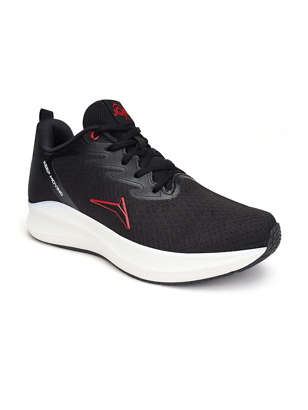 

JQR Men l-EVA Technology Lace-Up Running Shoes, Black
