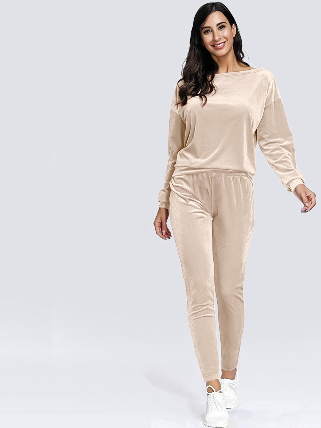 

StyleCast Beige Round Neck Long Sleeve Top With Trousers Co-Ords
